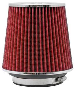 K&N Engineering - K&N Engineering Universal Air Filter Chrome Round Tapered Red - 4in Flange ID x 1.125in Flange Length x 5.5in H - RG-1001RD - Image 15