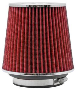 K&N Engineering - K&N Engineering Universal Air Filter Chrome Round Tapered Red - 4in Flange ID x 1.125in Flange Length x 5.5in H - RG-1001RD - Image 18