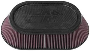 K&N Engineering - K&N Engineering Universal Carbon Fiber Filter 4in Flange / 10in x 7.875in B / 13.75in x 7.438in T / 4.813in H - RP-6103 - Image 1