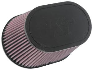 K&N Engineering - K&N Engineering Universal Rubber Filter 6.25in x 4in Oval FLG / 7.375in x 5.5in Base / 6.25in x 4in Top / 5in H - RU-1001 - Image 1