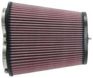 K&N Engineering - K&N Engineering Universal Clamp-On Air Filter 3-1/8in Dual FLG 8-7/8in X 5-3/16 B 6-1/4in X 4IN T, 9inH W/STUD - RU-1012 - Image 2