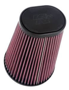 K&N Engineering - K&N Engineering Universal Round Clamp-On Air Filter 4-1/2in FLG, 5-7/8in B, 3-1/4in X 4-1/2in T, 8in H - RU-1021 - Image 1