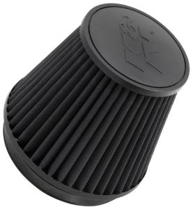 K&N Engineering Universal Rubber Filter Round Tapered 6in Flange ID x 7.5in Base OD x 5.25in Top OD x 6in Height - RU-3102HBK