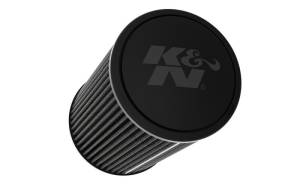 K&N Engineering - K&N Engineering Universal Round Clamp-On Air Filter 3in ID 9in Height 6in Base OD 5.25 Top OD - RU-3109HBK - Image 1