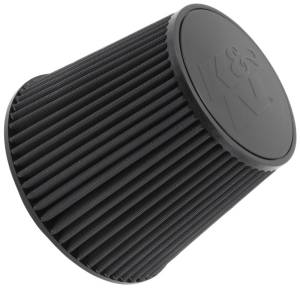 K&N Engineering Universal Rubber Filter-Round Tapered 6in Flange ID x 9in Base OD x 6.625in Top OD x 7.5in H - RU-5177HBK