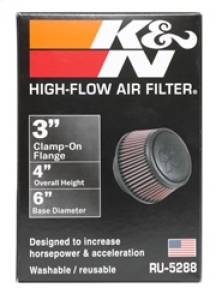 K&N Engineering - K&N Engineering Universal Round Clamp-On Air Filter 3in Flange ID x 6in Base OD x 4.625in Top OD x 3in Height - RU-5288 - Image 8