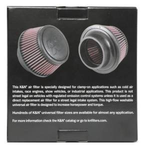 K&N Engineering - K&N Engineering Universal Round Clamp-On Air Filter 3in Flange ID x 6in Base OD x 4.625in Top OD x 3in Height - RU-5288 - Image 14