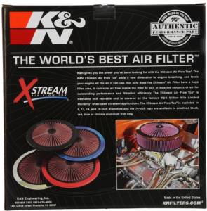 K&N Engineering - K&N Engineering X-Stream Top Filter X-Stream 16in OD - Black - 66-1601 - Image 8