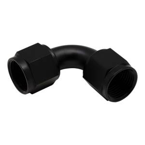 DeatschWerks - DeatschWerks 10AN Flare Female Swivel 90-Degree to 10AN Flare Female Swivel - Anodized Matte Black - 6-02-0217-B - Image 1