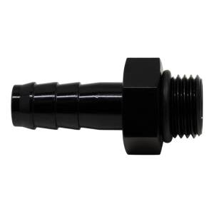 DeatschWerks - DeatschWerks 6AN ORB Male to 3/8in Male Triple Barb Fitting (Incl O-Ring) - Anodized Matte Black - 6-02-0501-B - Image 1