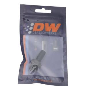 DeatschWerks - DeatschWerks 6AN ORB Male to 3/8in Male Triple Barb Fitting (Incl O-Ring) - Anodized Matte Black - 6-02-0501-B - Image 4