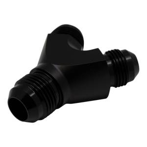 DeatschWerks - DeatschWerks 8AN Male Flare to 8AN Male Flare to 10AN Male Flare Y Fitting - Anodized Matte Black - 6-02-0703-B - Image 1