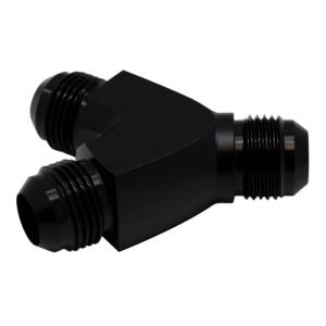 DeatschWerks - DeatschWerks 10AN Male Flare to 10AN Male Flare to 10AN Male Flare Y Fitting - Anodized Matte Black - 6-02-0707-B - Image 1