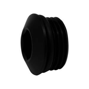 DeatschWerks - DeatschWerks 10AN ORB Male Plug Low Profile Internal Allen/Hex (Incl O-Ring) - Anodized Matte Black - 6-02-0719-B - Image 1