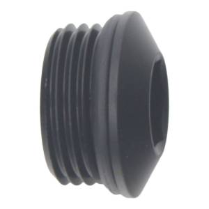 DeatschWerks - DeatschWerks 10AN ORB Male Plug Low Profile Internal Allen/Hex (Incl O-Ring) - Anodized Matte Black - 6-02-0719-B - Image 2