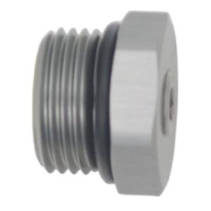 DeatschWerks - DeatschWerks 10AN ORB Male Plug Fitting with 1/8in NPT Gauge Port - Anodized DW Titanium - 6-02-0732 - Image 1