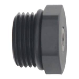 DeatschWerks - DeatschWerks 10AN ORB Male Plug Fitting with 1/8in NPT Gauge Port - Anodized Matte Black - 6-02-0732-B - Image 1