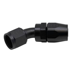 DeatschWerks - DeatschWerks 10AN Female Swivel 45-Degree Hose End CPE - Anodized Matte Black - 6-02-0810-B - Image 1