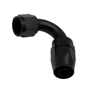 DeatschWerks - DeatschWerks 10AN Female Flare Swivel 120-Degree Hose End CPE - Anodized Matte Black - 6-02-0826-B - Image 1