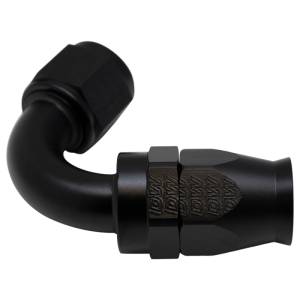 DeatschWerks - DeatschWerks 10AN Female Flare Swivel 120-Degree Hose End PTFE - Anodized Matte Black - 6-02-0878-B - Image 1