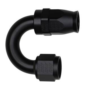 DeatschWerks - DeatschWerks 10AN Female Flare Swivel 180-Degree Hose End PTFE - Anodized Matte Black - 6-02-0885-B - Image 1