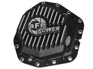 aFe Power Rear Diff Cover Black w/Machined Fins 17 Ford F-350/F-450 6.7L (td) Dana M300-14 (Dually) - 46-70382