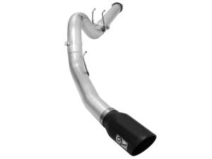 aFe Atlas Exhausts 5in DPF-Back Aluminized Steel Exhaust Sys 2015 Ford Diesel V8 6.7L (td) Black Tip - 49-03064-B