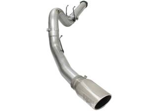 aFe MACHForce XP Exhaust 5in DPF-Back SS Exh 2015 Ford Turbo Diesel V8 6.7L Polished Tip - 49-43064-P