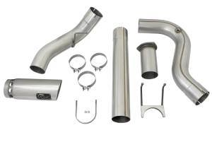 aFe - aFe LARGE BORE HD 5in 409-SS DPF-Back Exhaust w/Polished Tip 2017 Ford Diesel Trucks V8 6.7L (td) - 49-43090-P - Image 9