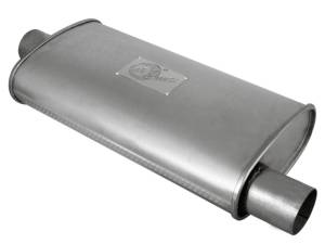 aFe - aFe Scorpion Replacement Alum Steel Muffler Double Layer 2-1/2in In/Out Center/Offset 18inL x9inW - 49M00002 - Image 1