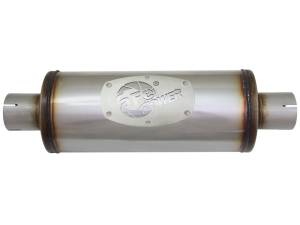 aFe - aFe MACH Force-Xp 409 SS Muffler 2-1/2in Center/Center 14in L X 6in Dia - Round Body - 49M00007 - Image 3
