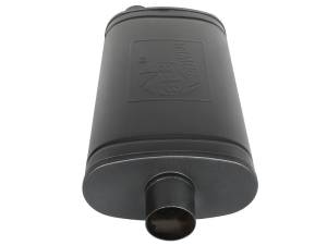 aFe - aFe MACH Force-Xp 409 SS Muffler w/ Black Finish 3in Center/Offset 22in L x 11in x 5in - Oval Body - 49M00016-B - Image 2