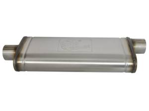 aFe - aFe MACHForce XP SS Muffler 3in Center Inlet / 3in Offset Outlet 22in L x 9in W x4in H Body - 49M00017 - Image 2