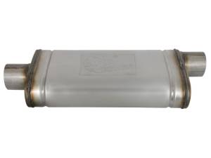 aFe - aFe MACHForce XP SS Muffler 3in Center Inlet / 3in Offset Outlet 18in L x 9in W x4in H Body - 49M00020 - Image 3