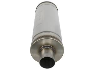 aFe - aFe MACH Force-Xp 409 SS Muffler 2.5in Center/Center 18in L x 6in Dia - Round Body - 49M00021 - Image 3