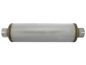 aFe - aFe MACH Force-Xp 409 SS Muffler 3-1/2in ID Center/Center x 7in Dia x 24in L - Round Body - 49M00024 - Image 3