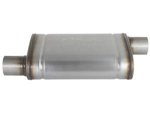 aFe - aFe MACH Force-Xp 409 SS Muffler 2.5in Offset Inlet/2.5in Offset Outlet 14in L x 9in W x 4in H Body - 49M00028 - Image 2