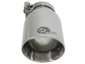 aFe - aFe MACH Force-Xp Universal 304 SS Single-Wall Clamp-On Exhaust Tip - Polished - 49T25354-P07 - Image 2