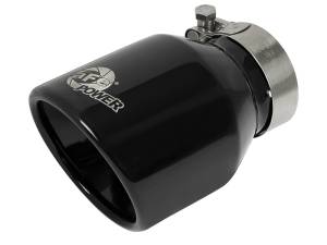 aFe - aFe MACH Force-Xp 409 SS Clamp-On Exhaust Tip 2.5in. Inlet / 4in. Outlet / 6in. L - Black - 49T25404-B06 - Image 1