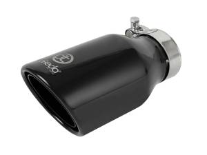 aFe - aFe Takeda 304 Stainless Steel Clamp-On Exhaust Tip 2.5in.Inlet / 4in Outlet - Black - 49T25404-B08 - Image 1