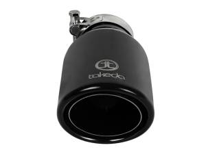 aFe - aFe Takeda 304 Stainless Steel Clamp-On Exhaust Tip 2.5in.Inlet / 4in Outlet - Black - 49T25404-B08 - Image 4