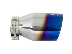 aFe - aFe Takeda 304 Stainless Steel Clamp-On Exhaust Tip 2.5in Inlet / 4in Outlet - Blue Flame - 49T25404-L07 - Image 2
