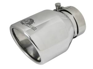 aFe - aFe MACH Force-Xp 304 SS Clamp-On Exhaust Tip 2.5in. Inlet / 4in. Outlet / 6in. L - Polished - 49T25404-P06 - Image 1