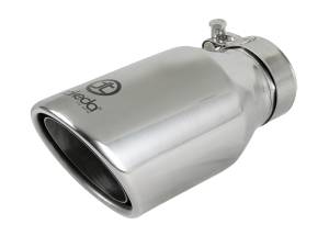 aFe - aFe Takeda 304 Stainless Steel Clamp-On Exhaust Tip 2.5in. Inlet / 4in. Outlet / 8in. L - Polished - 49T25404-P08 - Image 1