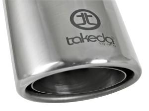 aFe - aFe Takeda 304 Stainless Steel Clamp-On Exhaust Tip 2.5in. Inlet / 4in. Outlet / 8in. L - Polished - 49T25404-P08 - Image 2