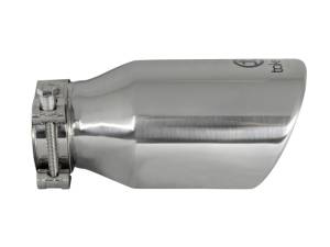 aFe - aFe Takeda 304 Stainless Steel Clamp-On Exhaust Tip 2.5in. Inlet / 4in. Outlet / 8in. L - Polished - 49T25404-P08 - Image 3