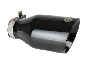 aFe - aFe MACH Force-Xp 409 SS Clamp-On Exhaust Tip 2.5in. Inlet / 4.5in. Outlet / 9in. L - Black - 49T25454-B091 - Image 1