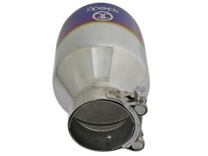aFe - aFe Takeda 304 Stainless Steel Clamp-On Exhaust Tip 2.5in. Inlet / 4.5in. Outlet - Blue Flame - 49T25454-L07 - Image 2