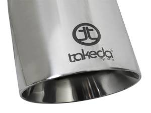 aFe - aFe Takeda 304 Stainless Steel Clamp-On Exhaust Tip 2.5in. Inlet / 4.5in. Outlet / 9in. L - Polished - 49T25454-P09 - Image 2