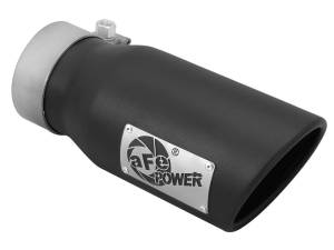 aFe - aFe MACHForce XP 3in Inlet x 4in Outlet x 9in Length Clamp-On Black Tip - 49T30401-B09 - Image 1